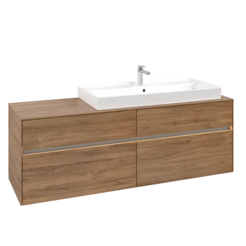VILLEROY BOCH Toaletní skříňka Collaro, s osvětlením, 4 výsuvy, 1600 x 548 x 500 mm, dub Kansas #C030B0RH