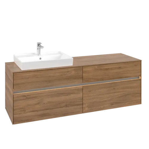 VILLEROY BOCH Toaletní skříňka Collaro, s osvětlením, 4 výsuvy, 1600 x 548 x 500 mm, dub Kansas #C022B0RH