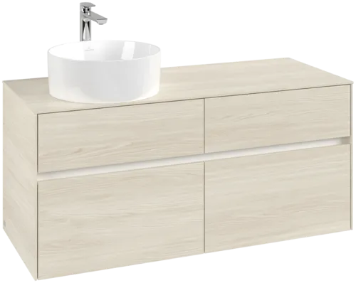 VILLEROY BOCH Toaletní skříňka Collaro, 4 výsuvy, 1200 x 548 x 500 mm, bílý dub / bílý dub #C04200AA