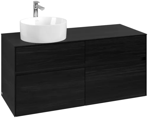 VILLEROY BOCH Toaletní skříňka Collaro, 4 výsuvy, 1200 x 548 x 500 mm, černý dub / černý dub #C04200AB