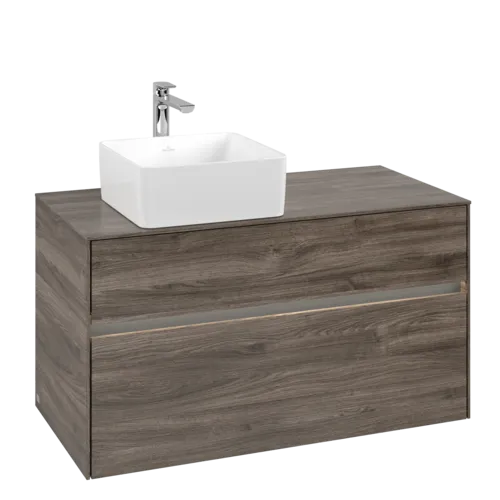 VILLEROY BOCH Umyvadlová skříňka Collaro, s osvětlením, 2 výsuvy, 1000 x 548 x 500 mm, dub kamenný #C039B0RK