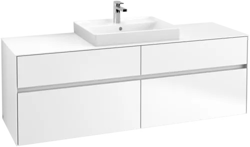 VILLEROY BOCH Toaletní skříňka Collaro, 4 výsuvy, 1600 x 548 x 500 mm, bílá matná / bílá matná #C02500MS