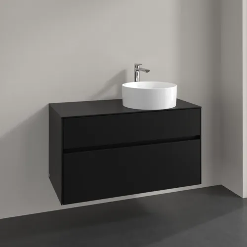 VILLEROY BOCH Collaro toaletní skříňka, 2 výsuvy, 1000 x 548 x 500 mm, Volcano Black / Volcano Black #C04000VL, obrázek 2