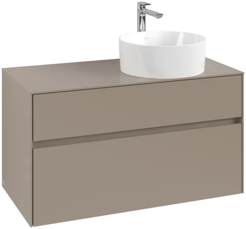VILLEROY BOCH Toaletní skříňka Collaro, 2 výsuvy, 1000 x 548 x 500 mm, taupe / taupe #C04000VM