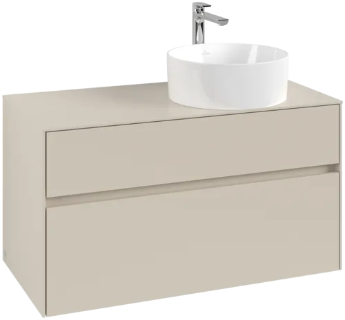 VILLEROY BOCH Toaletní skříňka Collaro, 2 výsuvy, 1000 x 548 x 500 mm, Cashmere Grey / Cashmere Grey #C04000VN