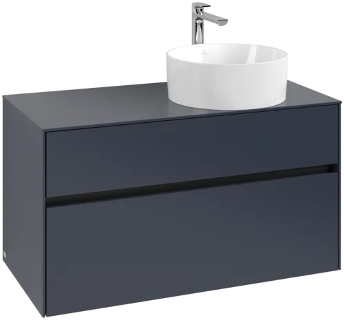 VILLEROY BOCH Toaletní skříňka Collaro, 2 výsuvy, 1000 x 548 x 500 mm, Marine Blue / Marine Blue #C04000VQ