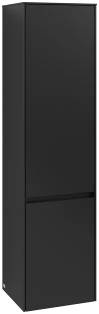 VILLEROY BOCH Vysoká skříň Collaro, 2 dveře, 404 x 1538 x 349 mm, Volcano Black / Volcano Black #C03300VL