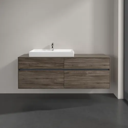 VILLEROY BOCH Toaletní skříňka Collaro, 4 výsuvy, 1600 x 548 x 500 mm, dub kamenný #C02600RK, obrázek 3