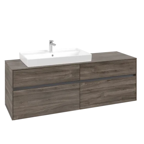 VILLEROY BOCH Toaletní skříňka Collaro, 4 výsuvy, 1600 x 548 x 500 mm, dub kamenný #C02600RK