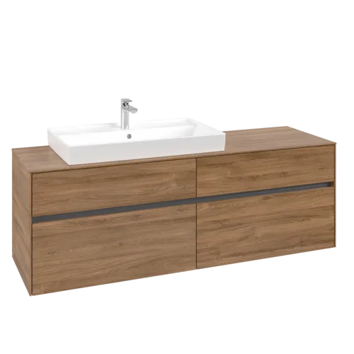 VILLEROY BOCH Toaletní skříňka Collaro, 4 výsuvy, 1600 x 548 x 500 mm, dub Kansas #C02600RH