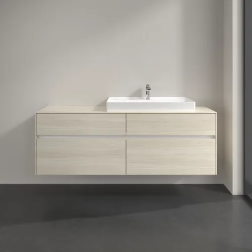 VILLEROY BOCH Toaletní skříňka Collaro, s osvětlením, 4 výsuvy, 1600 x 548 x 500 mm, bílý dub / bílý dub #C027B0AA, obrázek 3