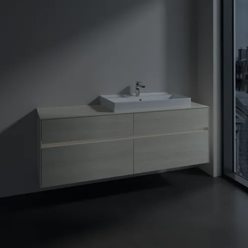 VILLEROY BOCH Toaletní skříňka Collaro, s osvětlením, 4 výsuvy, 1600 x 548 x 500 mm, bílý dub / bílý dub #C027B0AA, obrázek 5