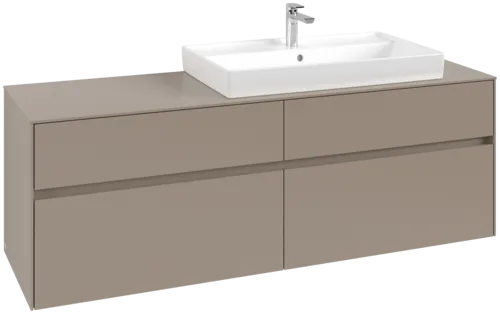 VILLEROY BOCH Toaletní skříňka Collaro, 4 výsuvy, 1600 x 548 x 500 mm, taupe / taupe #C02700VM