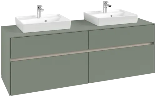 VILLEROY BOCH Toaletní skříňka Collaro, 4 výsuvy, 1600 x 548 x 500 mm, Soft Green / Soft Green #C02100AF
