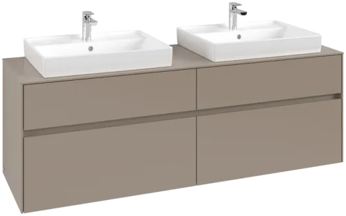 VILLEROY BOCH Toaletní skříňka Collaro, s osvětlením, 4 výsuvy, 1600 x 548 x 500 mm, taupe / taupe #C024B0VM