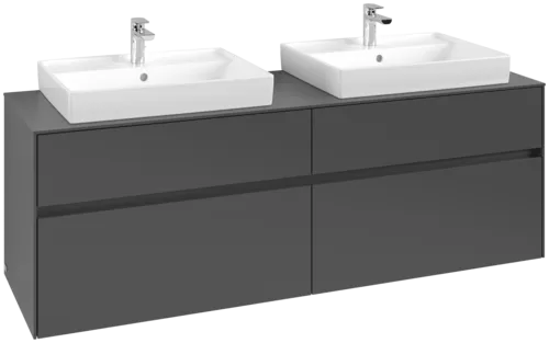 VILLEROY BOCH Toaletní skříňka Collaro, s osvětlením, 4 výsuvy, 1600 x 548 x 500 mm, Grafit / Grafit #C024B0VR