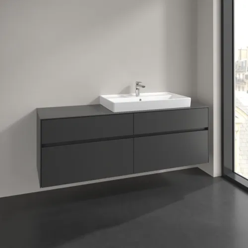 VILLEROY BOCH Toaletní skříňka Collaro, 4 výsuvy, 1600 x 548 x 500 mm, grafitová / grafitová #C02700VR, obrázek 2