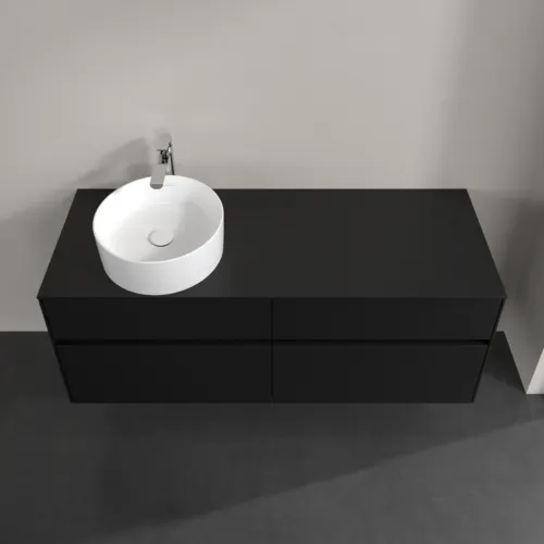 VILLEROY BOCH Toaletní skříňka Collaro, 4 výsuvy, 1400 x 548 x 500 mm, Volcano Black / Volcano Black #C04600VL, obrázek 4