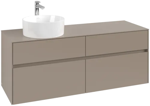 VILLEROY BOCH Toaletní skříňka Collaro, 4 výsuvy, 1400 x 548 x 500 mm, taupe / taupe #C04600VM