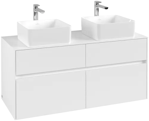 VILLEROY BOCH Toaletní skříňka Collaro, 4 výsuvy, 1200 x 548 x 500 mm, bílá matná / bílá matná #C04400MS