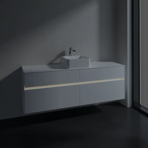 VILLEROY BOCH Toaletní skříňka Collaro, s osvětlením, 4 výsuvy, 1600 x 548 x 500 mm, bílá matná / bílá matná #C049B0MS, obrázek 5