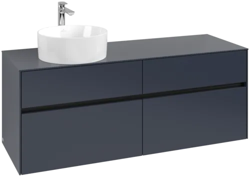 VILLEROY BOCH Toaletní skříňka Collaro, 4 zásuvky, 1400 x 548 x 500 mm, Marine Blue / Marine Blue #C04600VQ