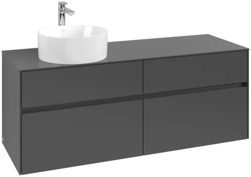 VILLEROY BOCH Toaletní skříňka Collaro, 4 výsuvy, 1400 x 548 x 500 mm, grafitová / grafitová #C04600VR