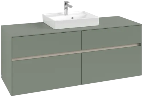 VILLEROY BOCH Toaletní skříňka Collaro, 4 výsuvy, 1400 x 548 x 500 mm, Soft Green / Soft Green #C07300AF