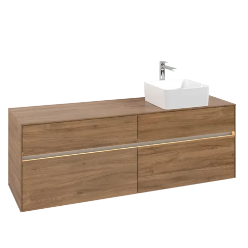 VILLEROY BOCH Toaletní skříňka Collaro, s osvětlením, 4 výsuvy, 1600 x 548 x 500 mm, dub Kansas #C051B0RH