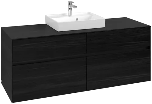 VILLEROY BOCH Toaletní skříňka Collaro, 4 výsuvy, 1400 x 548 x 500 mm, černý dub / černý dub #C07300AB
