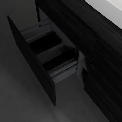 VILLEROY BOCH Toaletní skříňka Collaro, 4 výsuvy, 1400 x 548 x 500 mm, černý dub / černý dub #C07300AB, obrázek 6