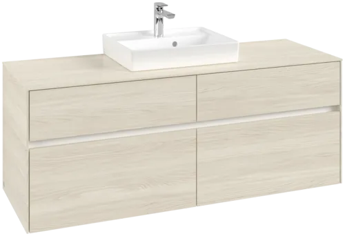 VILLEROY BOCH Toaletní skříňka Collaro, 4 výsuvy, 1400 x 548 x 500 mm, bílý dub / bílý dub #C07300AA