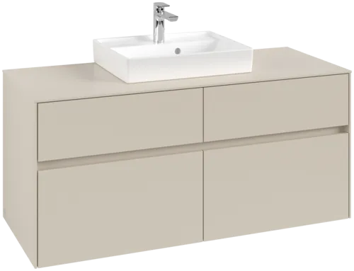VILLEROY BOCH Toaletní skříňka Collaro, 4 výsuvy, 1200 x 548 x 500 mm, Cashmere Grey / Cashmere Grey #C07000VN