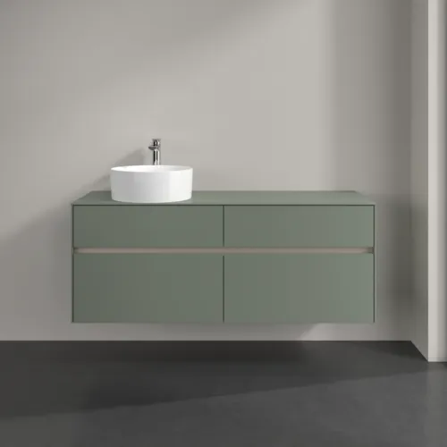 VILLEROY BOCH Toaletní skříňka Collaro, s osvětlením, 4 výsuvy, 1400 x 548 x 500 mm, Soft Green / Soft Green #C046B0AF, obrázek 3