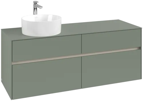 VILLEROY BOCH Toaletní skříňka Collaro, s osvětlením, 4 výsuvy, 1400 x 548 x 500 mm, Soft Green / Soft Green #C046B0AF