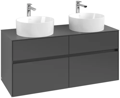 VILLEROY BOCH Collaro toaletní skříňka, s osvětlením, 4 výsuvy, 1200 x 548 x 500 mm, Grafit / Grafit #C044B0VR