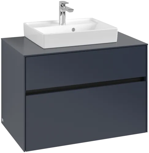 VILLEROY BOCH Toaletní skříňka Collaro, 2 výsuvy, 800 x 548 x 500 mm, Marine Blue / Marine Blue #C06900VQ