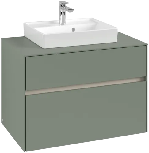 VILLEROY BOCH Toaletní skříňka Collaro, s osvětlením, 2 výsuvy, 800 x 548 x 500 mm, Soft Green / Soft Green #C069B0AF