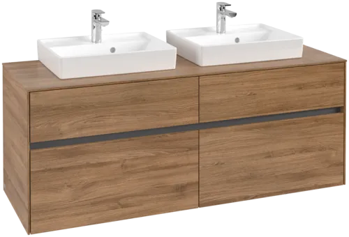 VILLEROY BOCH Toaletní skříňka Collaro, 4 výsuvy, 1400 x 548 x 500 mm, dub Kansas #C07600RH