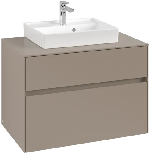 VILLEROY BOCH Toaletní skříňka Collaro, 2 výsuvy, 800 x 548 x 500 mm, taupe / taupe #C06900VM