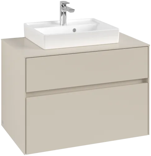 VILLEROY BOCH Toaletní skříňka Collaro, 2 výsuvy, 800 x 548 x 500 mm, Cashmere Grey / Cashmere Grey #C06900VN
