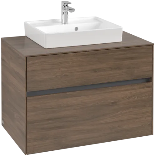 VILLEROY BOCH Toaletní skříňka Collaro, 2 výsuvy, 800 x 548 x 500 mm, Arizona Oak / Arizona Oak #C06900VH