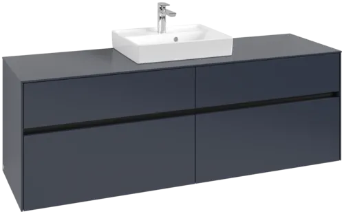 VILLEROY BOCH Toaletní skříňka Collaro, 4 výsuvy, 1600 x 548 x 500 mm, Marine Blue / Marine Blue #C07700VQ