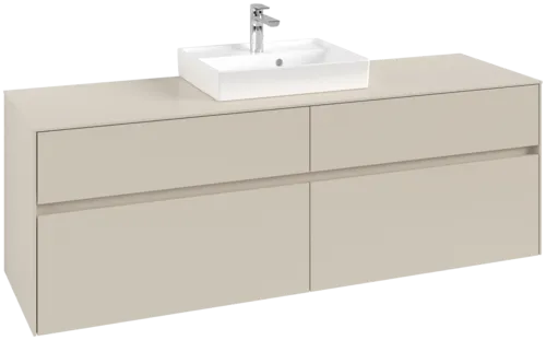 VILLEROY BOCH Toaletní skříňka Collaro, 4 výsuvy, 1600 x 548 x 500 mm, Cashmere Grey / Cashmere Grey #C07700VN