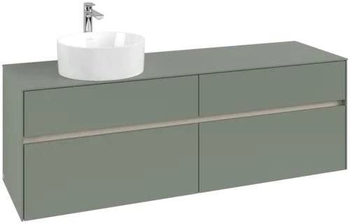 VILLEROY BOCH Toaletní skříňka Collaro, 4 výsuvy, 1600 x 548 x 500 mm, Soft Green / Soft Green #C05000AF