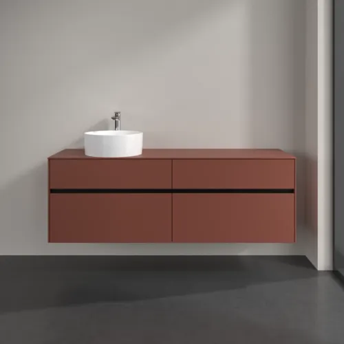 VILLEROY BOCH Toaletní skříňka Collaro, 4 výsuvy, 1600 x 548 x 500 mm, Vínově červená / Vínově červená #C05000AH, obrázek 3