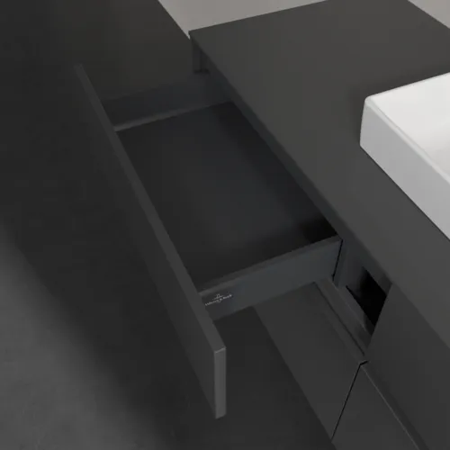 VILLEROY BOCH Toaletní skříňka Collaro, 4 výsuvy, 1400 x 548 x 500 mm, lesklá šedá / lesklá šedá #C07300FP, obrázek 7