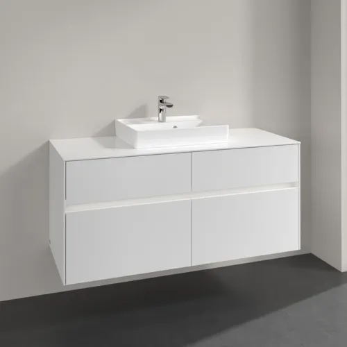 VILLEROY BOCH Collaro toaletní skříňka, s osvětlením, 4 výsuvy, 1200 x 548 x 500 mm, lesklá bílá / lesklá bílá #C070B0DH, obrázek 2
