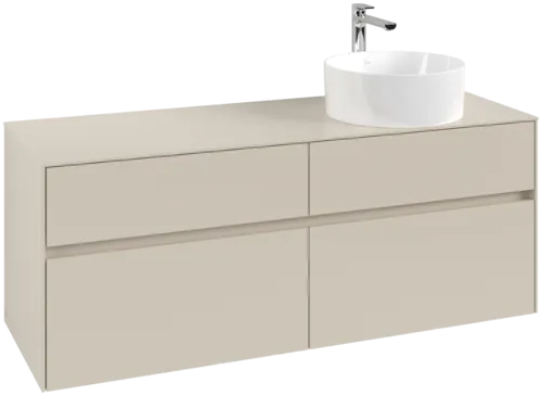 VILLEROY BOCH Toaletní skříňka Collaro, 4 výsuvy, 1400 x 548 x 500 mm, Cashmere Grey / Cashmere Grey #C04700VN