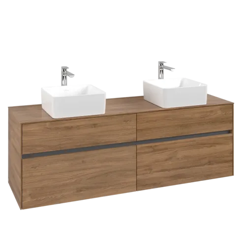 VILLEROY BOCH Toaletní skříňka Collaro, 4 výsuvy, 1600 x 548 x 500 mm, dub Kansas #C05200RH